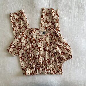 Universal Thread Floral Pattern Jumpsuit (sz M)